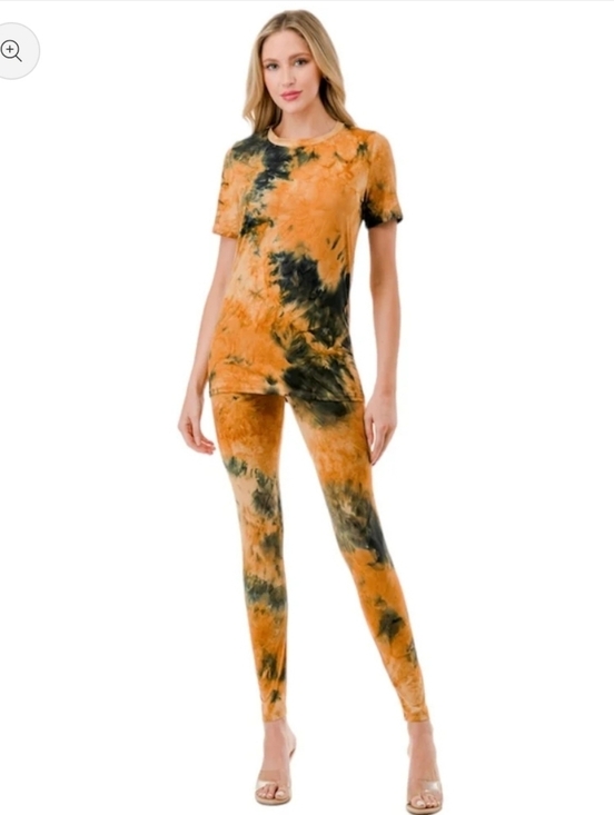 Other - NWT Orange, Navy, & White BUTTERY SOFT Tie Dye Lounge Sleep Set